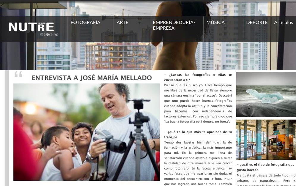 Entrevista en revista Nutremagazine