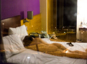 "Carreteras en la piel de Claudia" , 2014 Braga. 150 x 110 cm